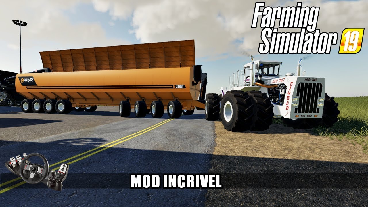 Farming Simulator 19 - BAZUKA COM CAPACIDADE DE 200 TONELADAS INCRIVEL!! | G27 |