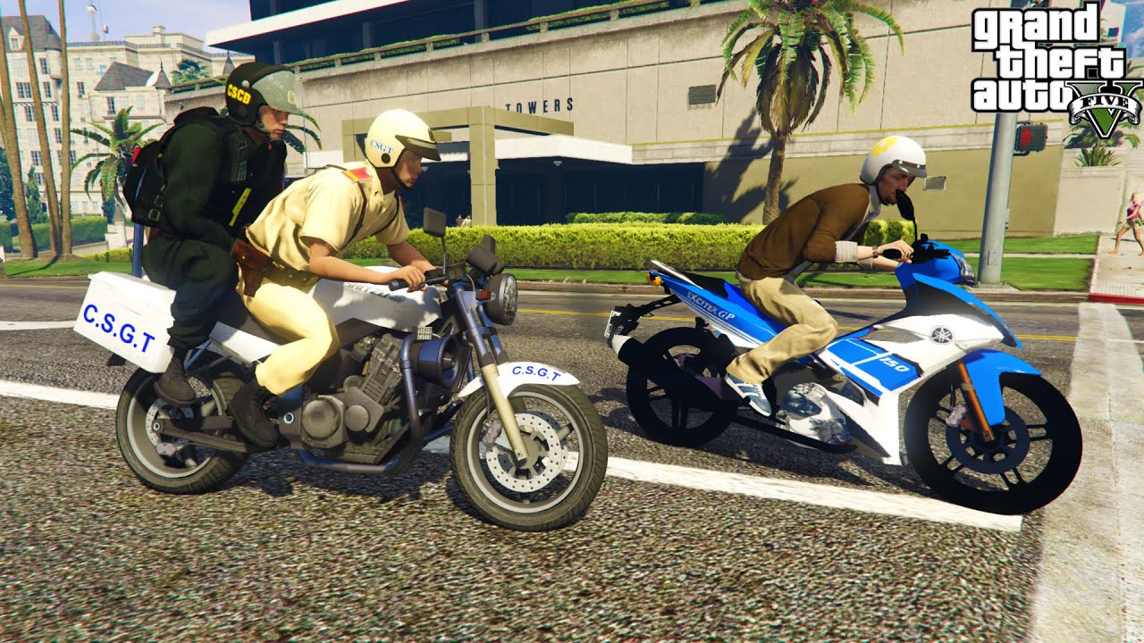 GTA 5 Cảnh Sát Giao Thông Và Cảnh Sát Cơ Động VN Tuần Tra Bắt Giữ Nhiều Đối Tượng Đua Xe Trái Phép