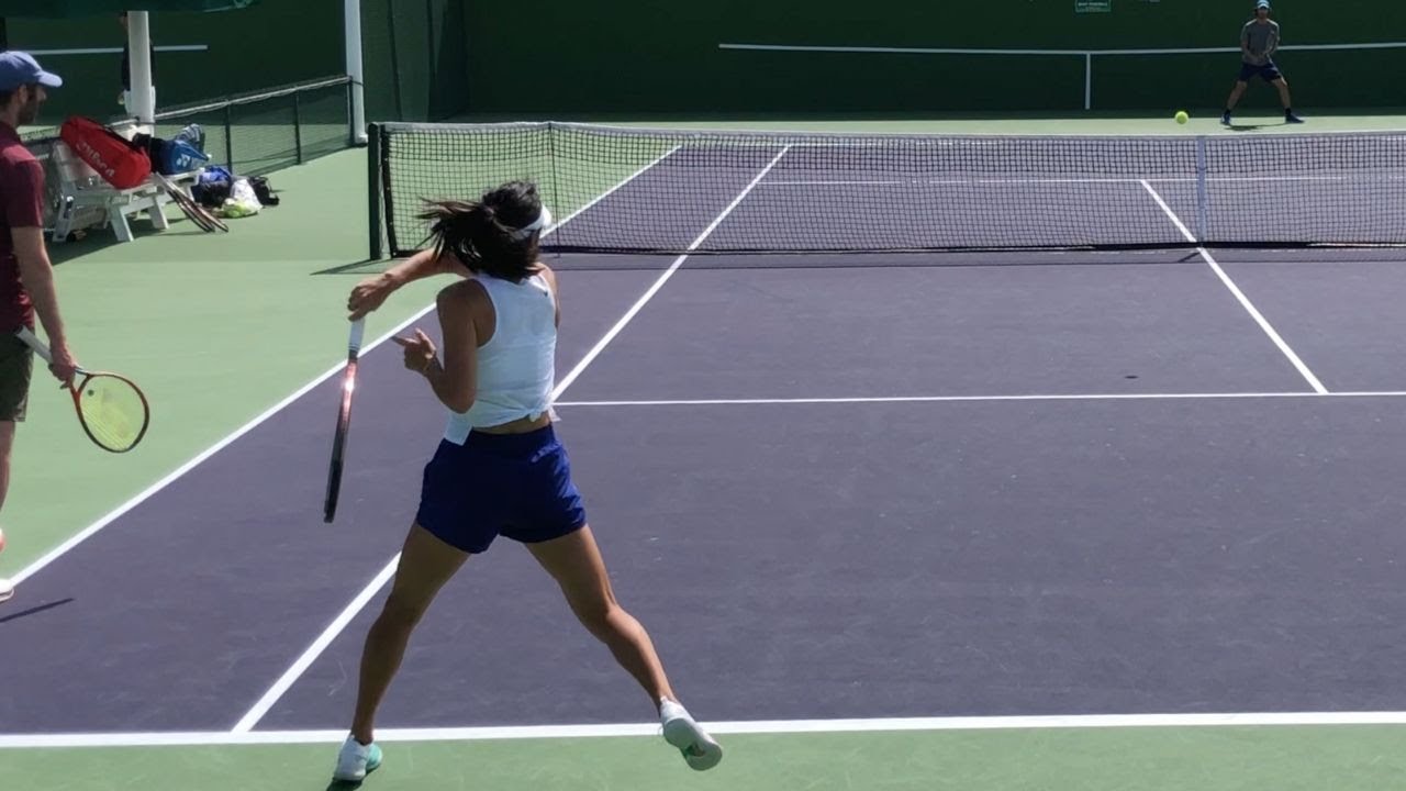 Emma Raducanu - Court Level Practice [IW 3.10.22]
