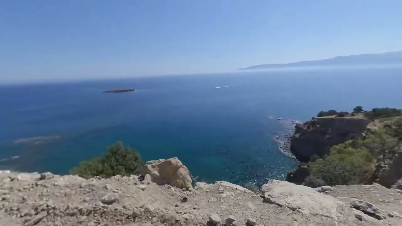 Driving to the Blue Lagoon, Akamas, Cyprus. June 2020