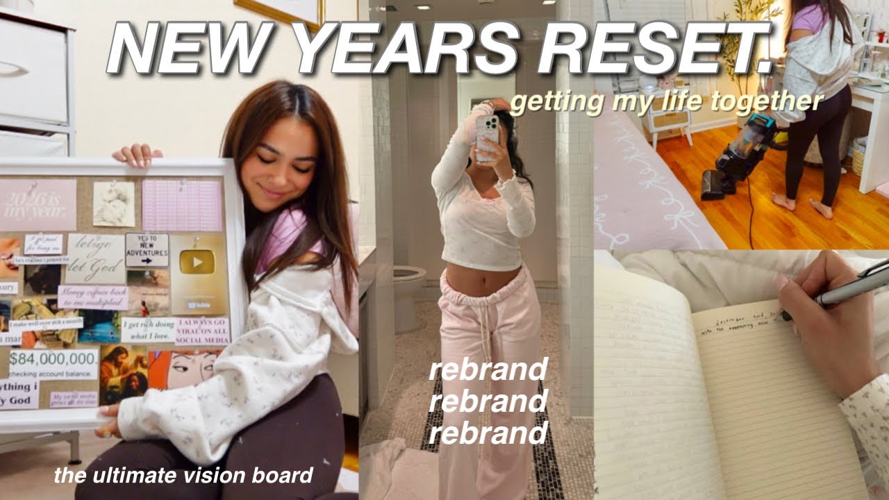 the ULTIMATE 2026 REBRAND ✨ getting my life together, reset with me, vision boards 