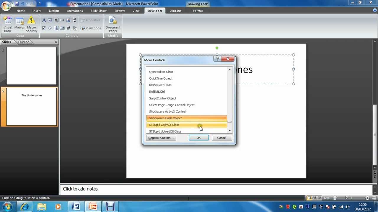 Embedding a YouTube Clip into Powerpoint 2007