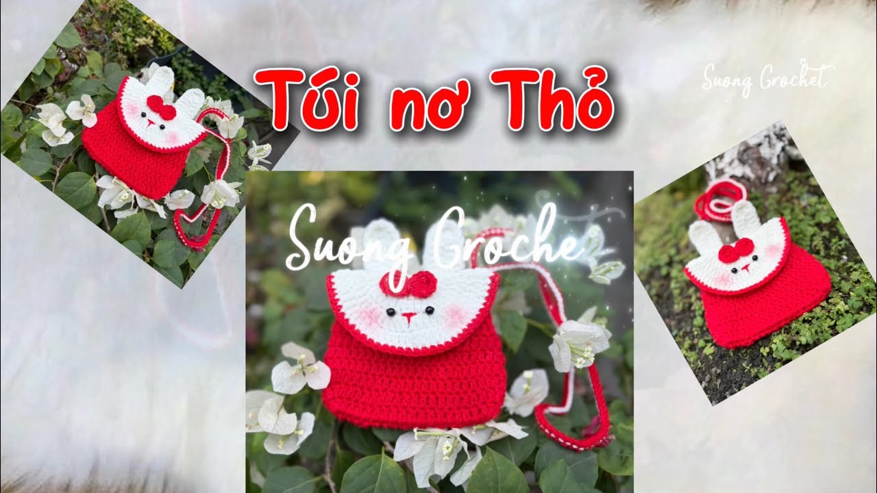 Cách móc len túi nơ Thỏ xinh xinh🎀🐰How to Crochet a Bunny Bag #suongcrochet #crochet #handmade #diy