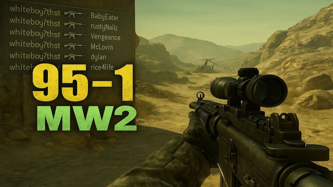 MW2 — ЭПИЧЕСКИЕ 95 УБИЙСТВ, 1 СМЕРТЬ (СЕРИЯ УБИЙСТВ Modern Warfare 2)