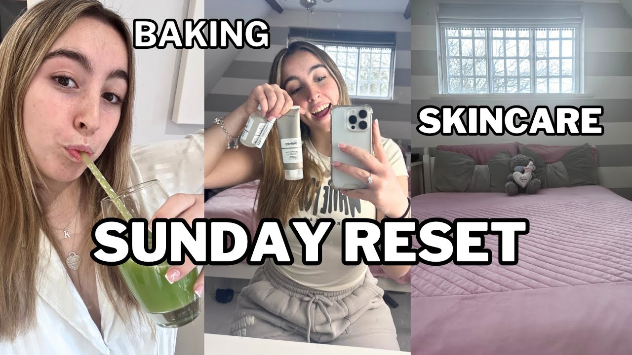 Sunday reset 2024 #baking #skincare #vlog