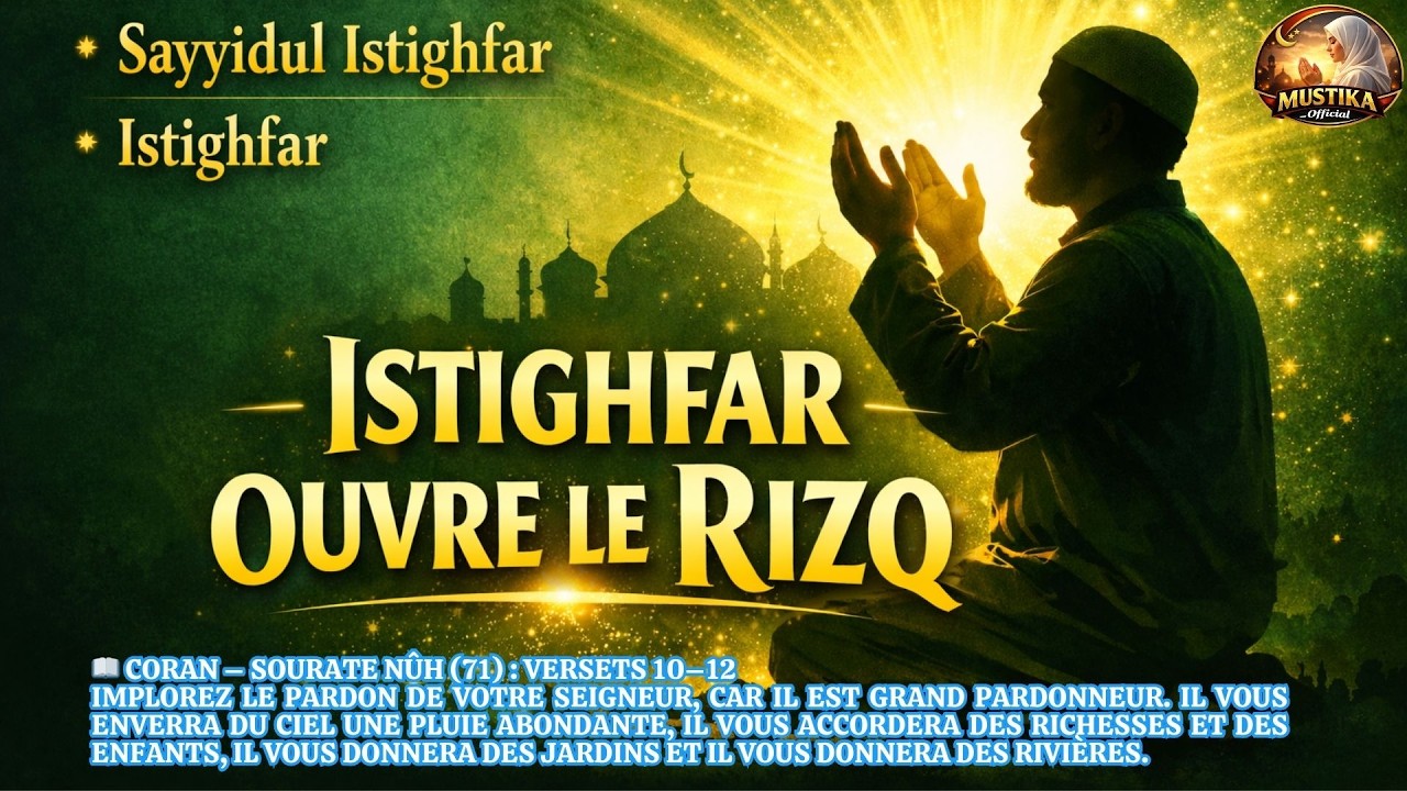 Istighfar pour le Rizq | Sayyidul Istighfar pour la Baraka 🌾