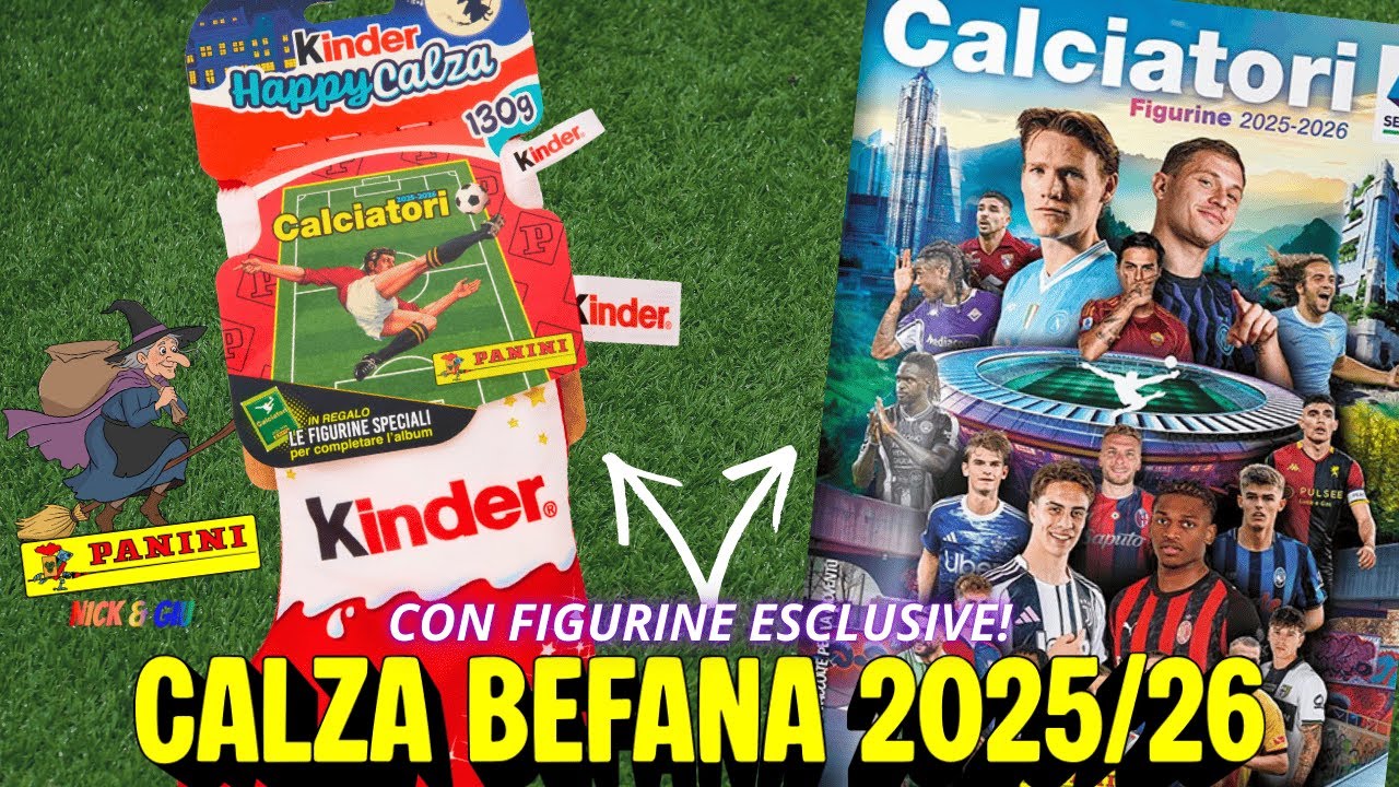 CALZA Kinder CALCIATORI PANINI 2025-26 ⚽ Figurine ESCLUSIVE! Unboxing 🤩