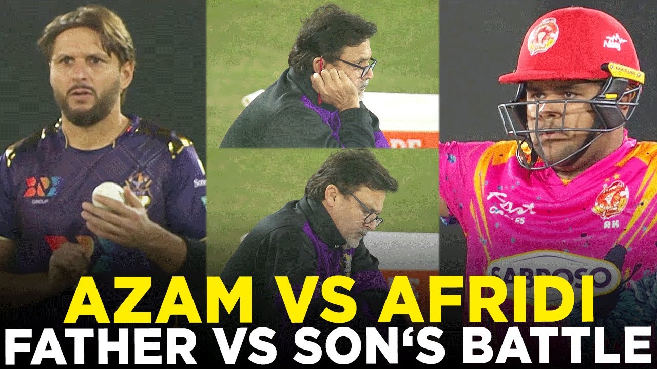 Azam Khan vs Shahid Afridi | Quetta Gladiators vs Islamabad United | HBL PSL 2022 | ML2A