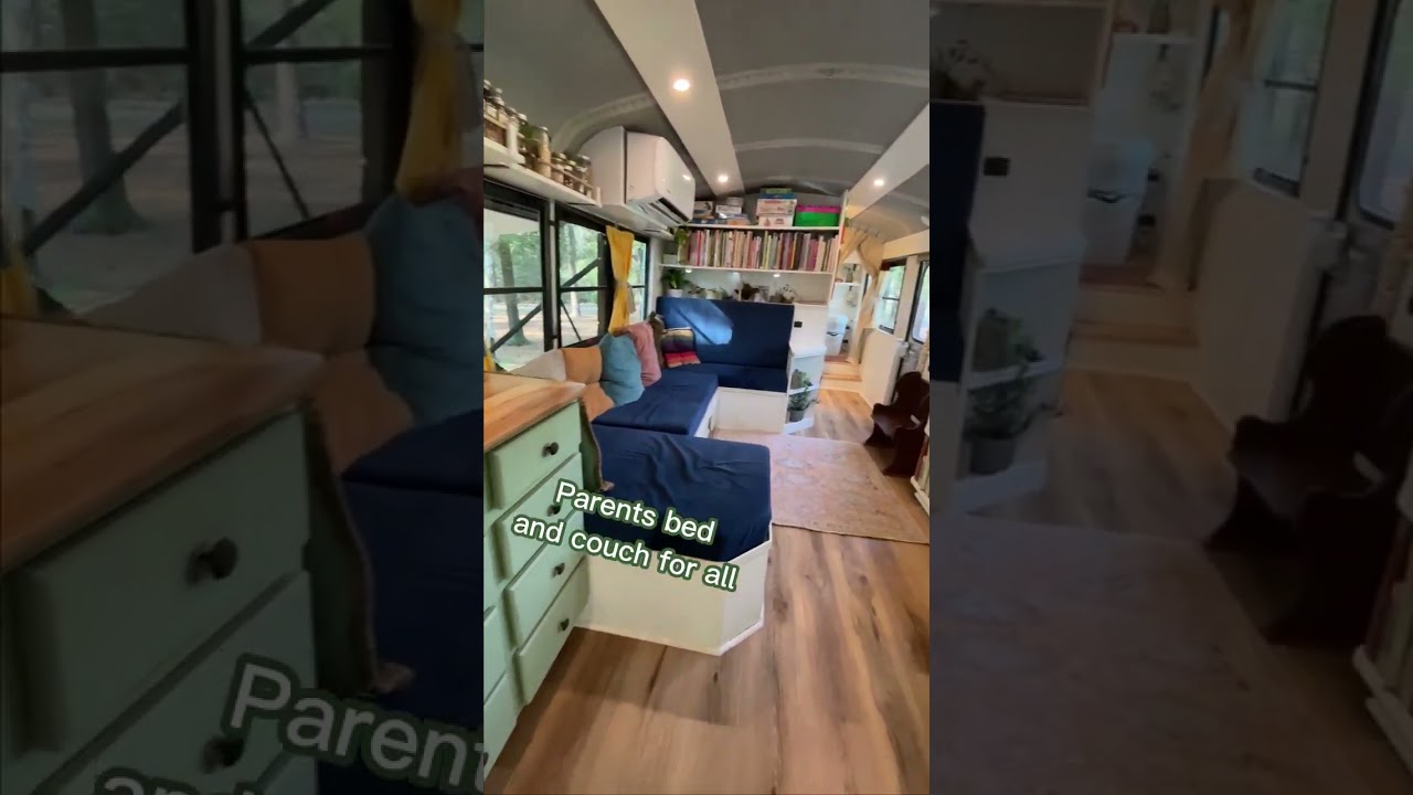 Family of 6 in Self Converted 40 Ft. Skoolie #skoolie #skoolielife #homeschooling IG: a.wild.family