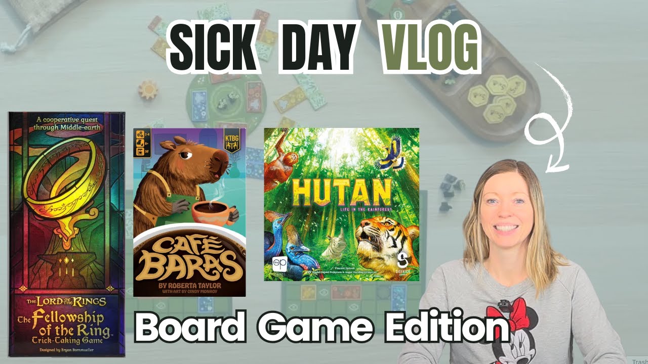 Solo Board Game Vlog | Hutan: Life in the Rainforest | Cafe Baras | Lord of the Rings Trick-Taking