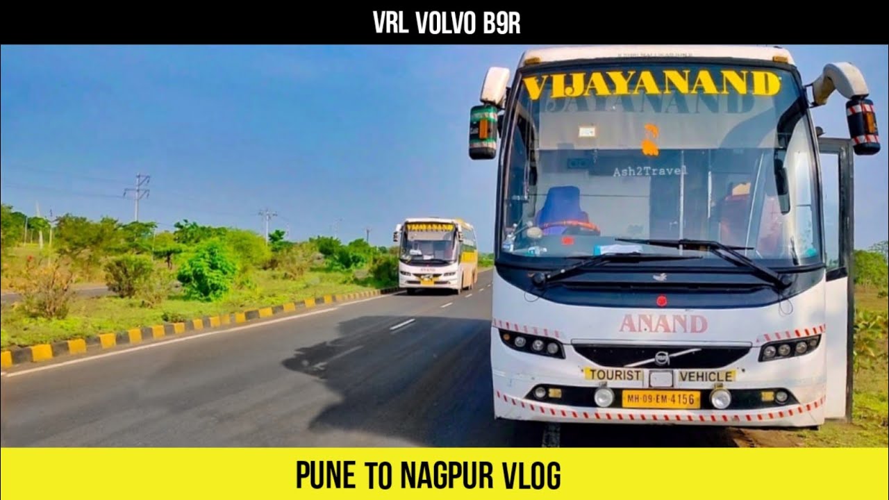 PUNE TO NAGPUR BUS JOURNEY BY VRL B9R MANUAL MULTI AXLE BUS | CABIN RIDE | MONSOON BUS JOURNEY 😍🔥