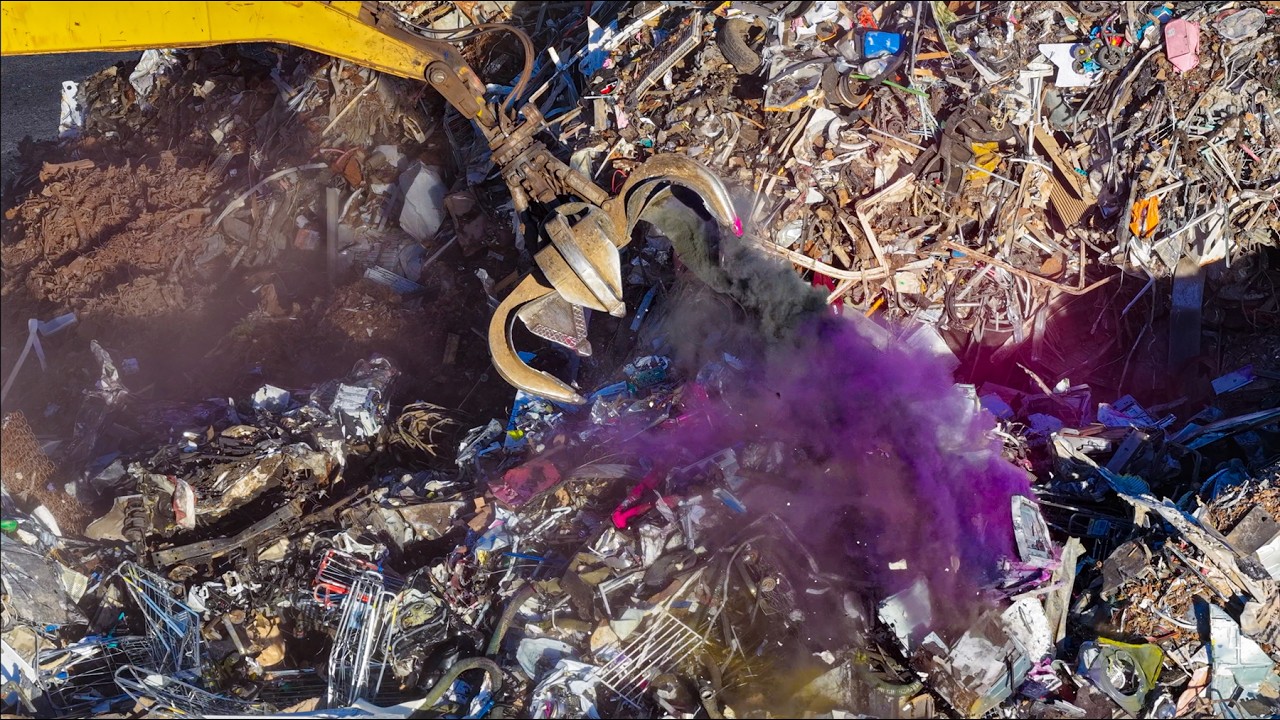 Printer Ink in the Scrap Pile? Liverpool Scrapyard Drone Video