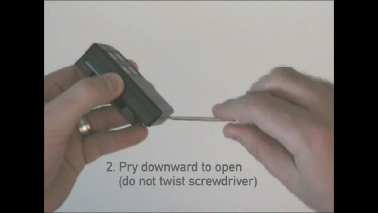 Opening a pendant transmitter