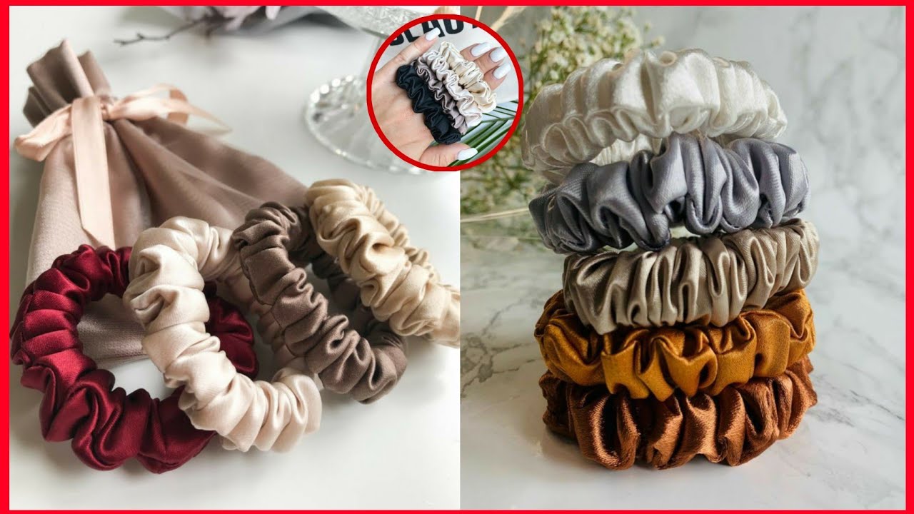 Diy✅✅Scrunchies de Satin Silk/Como hacer Scrunchies de Seda