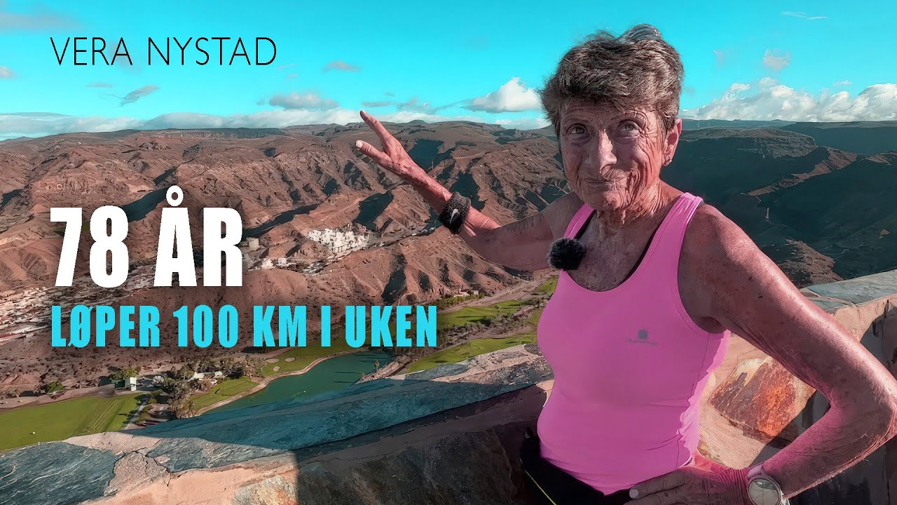78 år gamle Vera Nystad løper 100 km i uken - Bli med på løpetur og videointervju