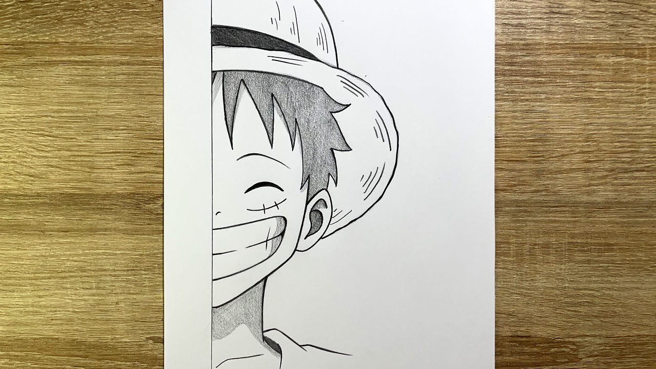 Dessin Luffy étape par étape | Tutoriel dessin au crayon One Piece