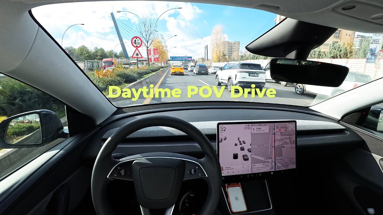 Tesla Model Y Daytime POV Drive | Real City Traffic
