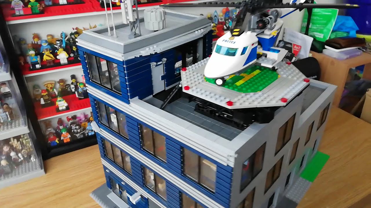 Полицейский участок LEGO. Огромная самодельная модель, полностью воссоздающая интерьер и содержащ...