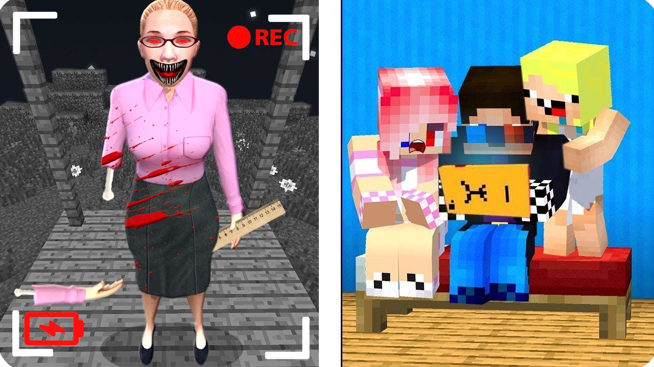 😨ЗАСНЯЛИ МАТЕМАТИЧКУ НА СКРЫТЫЕ КАМЕРЫ В МАЙНКРАФТ! ШЕДИ ЛЕСКА И НУБИК MINECRAFT