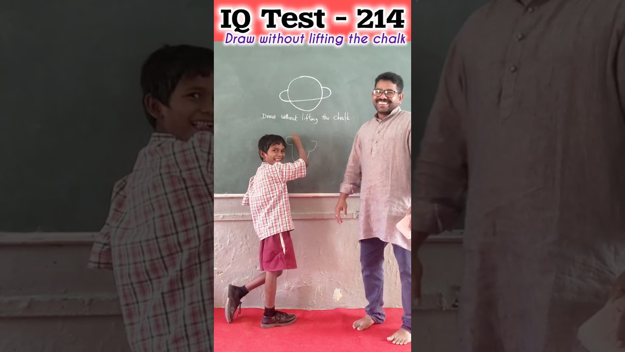 Draw without lifting the chalk / IQ TEST - 214 #iqtest #braintest #education #students #mathstricks