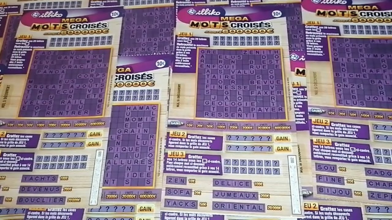 🍀 Moitié de carnet de Mega mots croisés tickets illiko FDJ ~217~