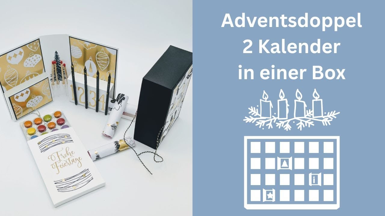 2 Adventskalender in einer Box | Moderne Weihnachten
