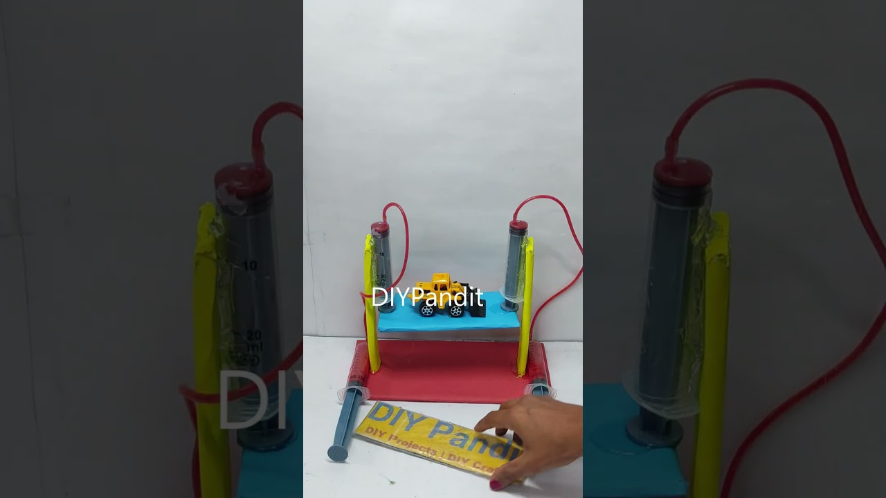 hydraulic lift working model - shorts - diypandit - science exhibition -diy