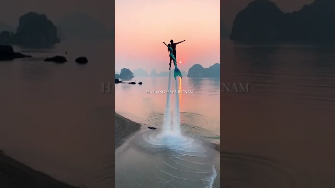 Stunning Mermaid Flyboard Love Dance | Ha Long Bay
