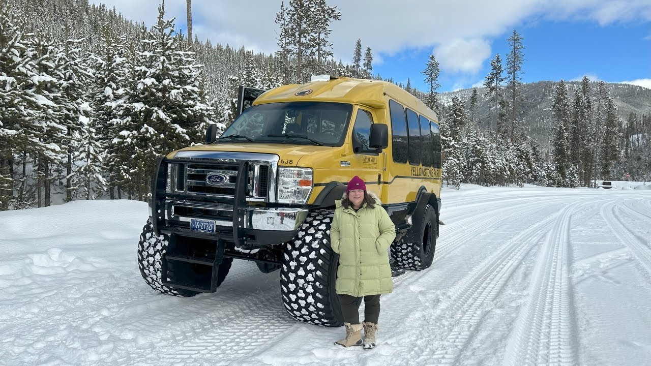Wandering Yellowstone NP in winter ep 2|Snow coach, Old Faithful, Firehole Canyon, bison, fox, eagle