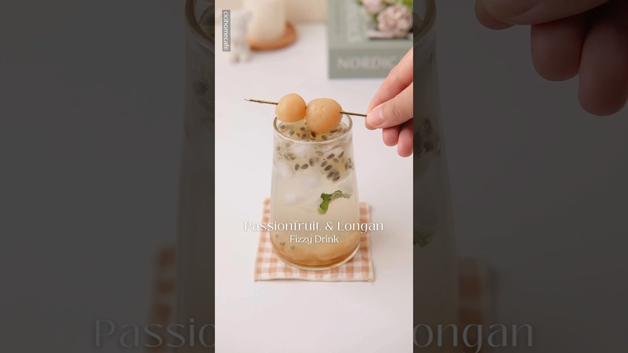 Passionfruit and Longan Fizzy Drink Recipe