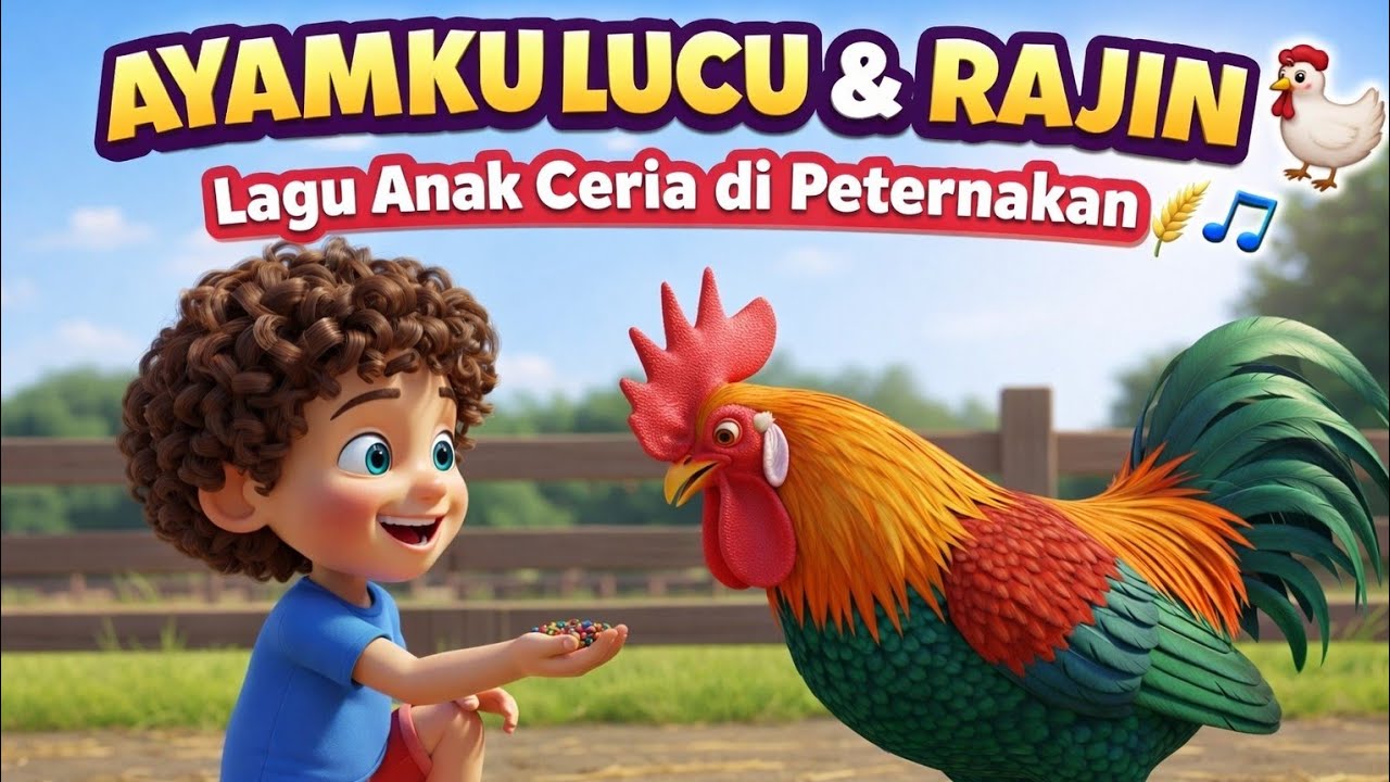 Ayamku Lucu & Rajin 🐔 | Lagu Anak Ceria di Peternakan 🎶