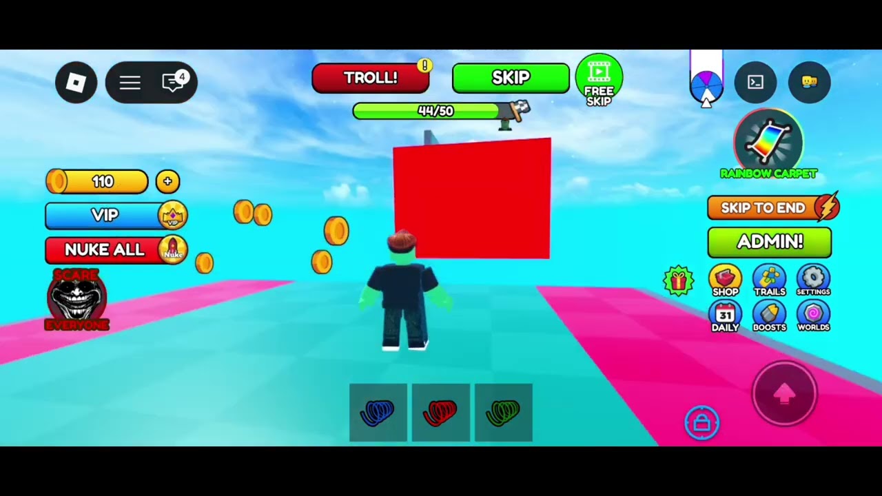 Parkour obby level 4 completed on Roblox #roblox #robloxedit 