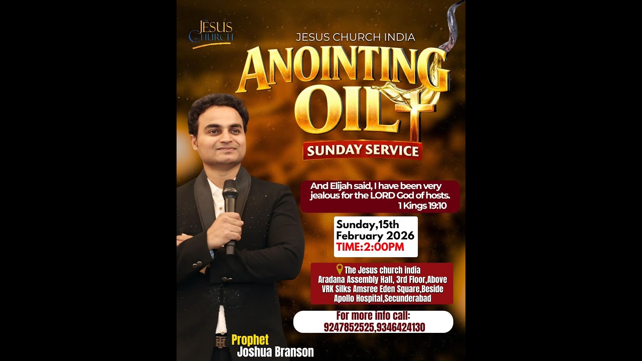 The Jesus Church India||Sunday Service (15-02-2026)||Prophet Dinesh Branson
