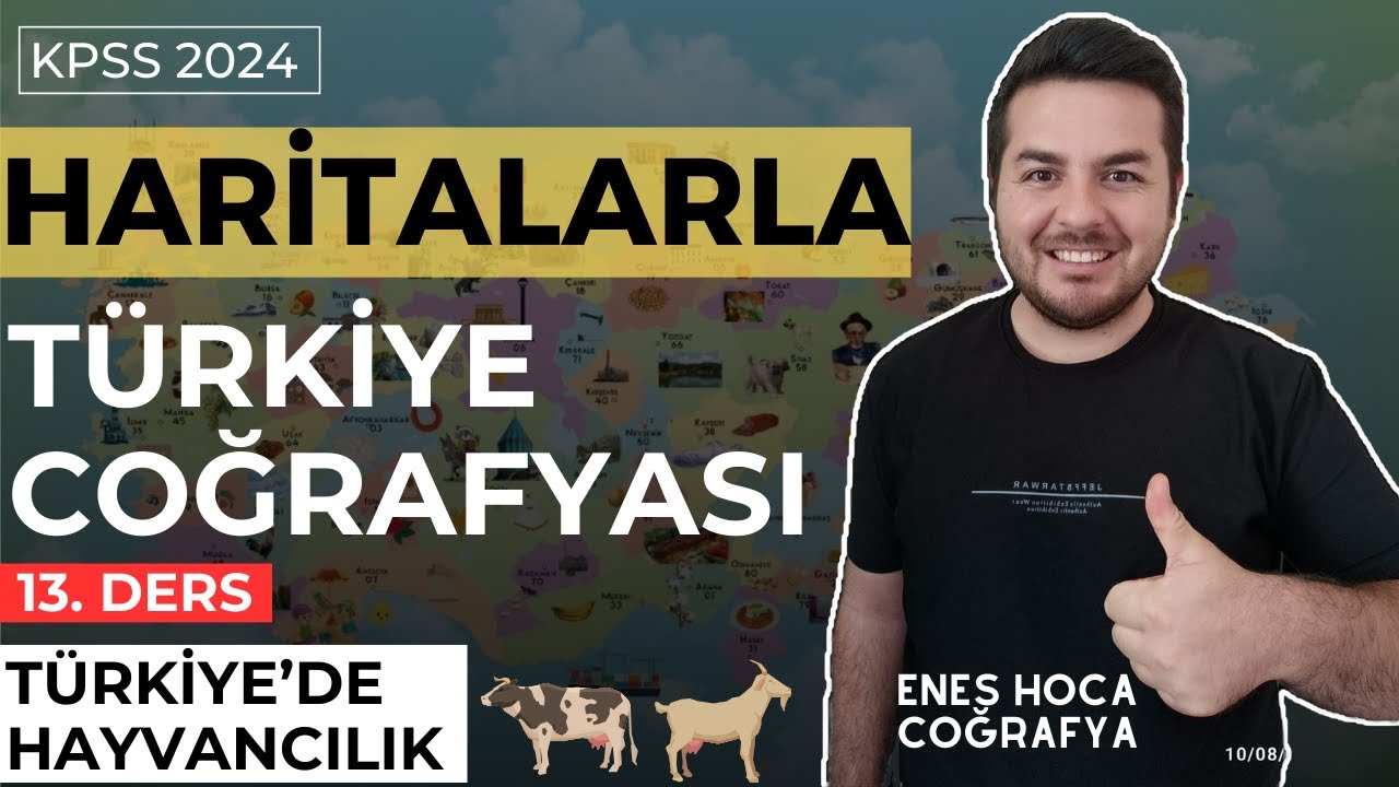 Haritalarla Türkiye Coğrafyası I Türkiye'de Hayvancılık I Enes Hoca #kpsscoğrafya