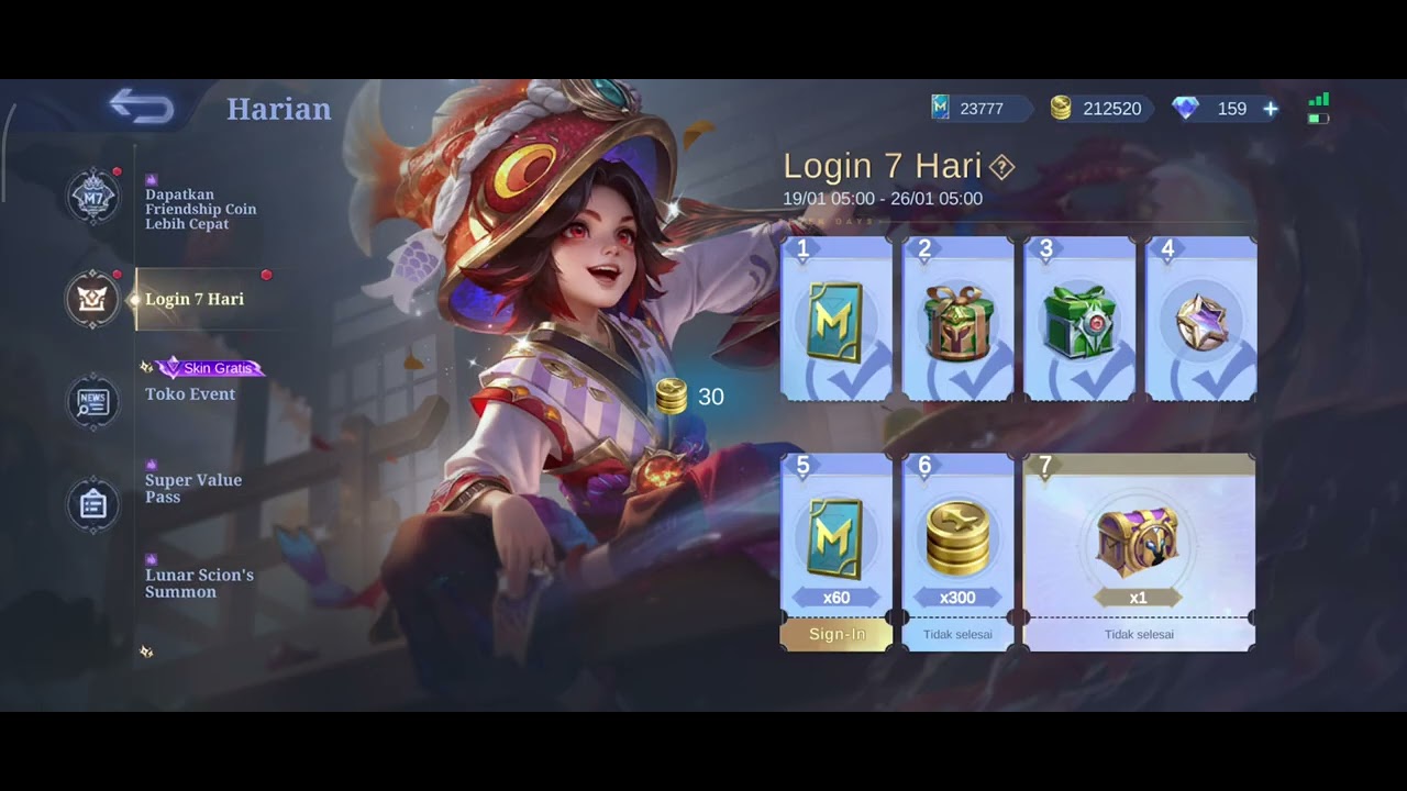 Nyoba gacha event M7 pada 2 akun. 