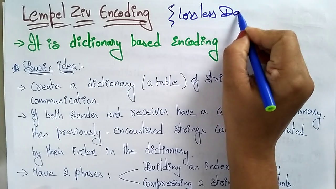 Lempel Ziv Encoding | Example-1 | CG | Computer Graphics | Lec-69 | Bhanu Priya