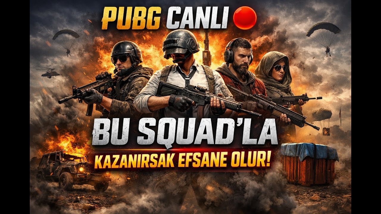 PUBG CANLI 🔴 | Bu Squad’la Kazanırsak Efsane Olur