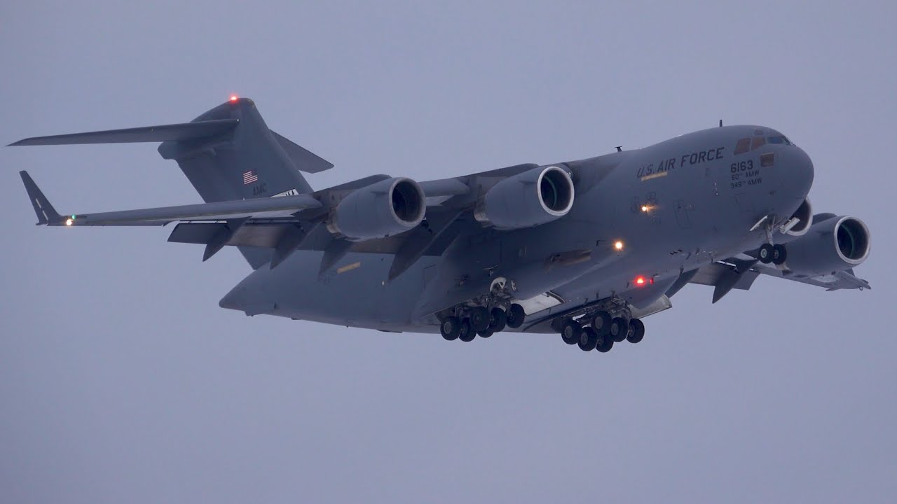 WEF 2026 | US Air Force C-17A Globemaster III Landing at Zurich Airport