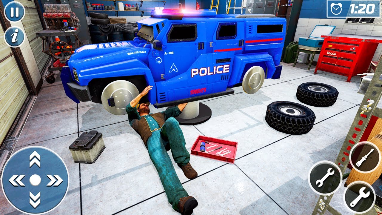 Police Car Mechanic Simulator - Repair Service Workshop - Android Gameplay