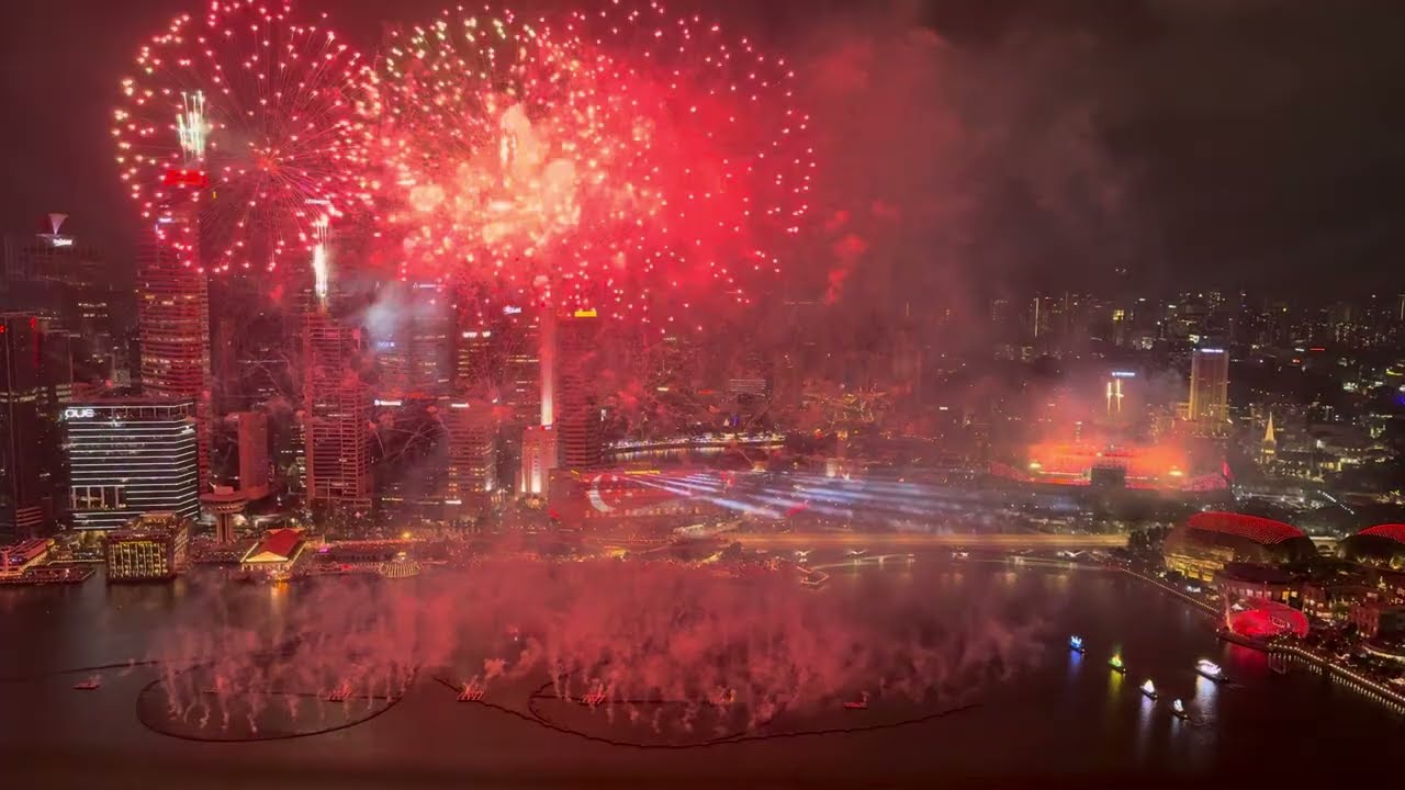 SG NDP 2025 Fireworks (SG60) 9 Aug 2025 - Full 4K version for Singapore National Day 2025
