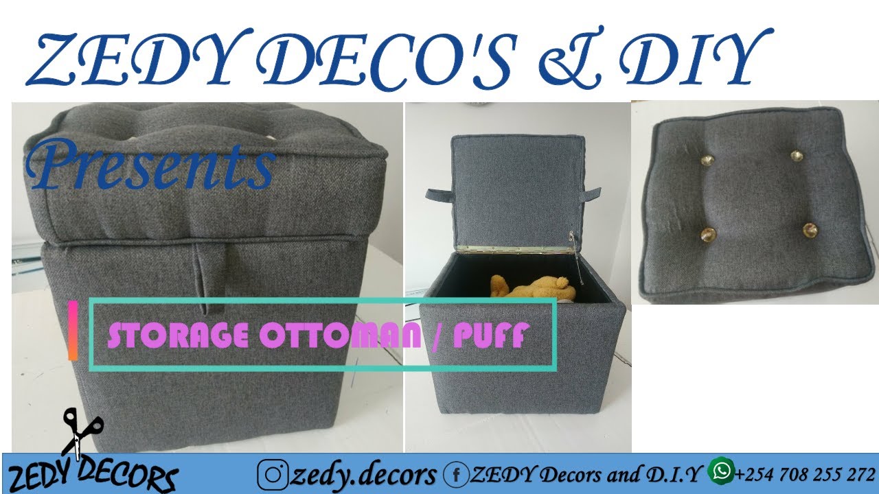 #DIY: OTTOMAN WITH STORAGE SPACE ( TOY STORAGE SPACES )