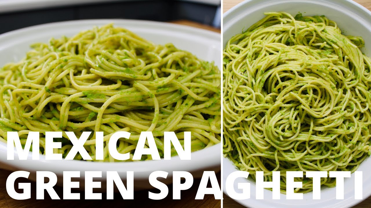 RECIPE: Mexican Green Spaghetti | COOKINGWITHELVEE