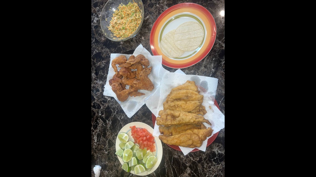 Cooking a Fish Taco Spread