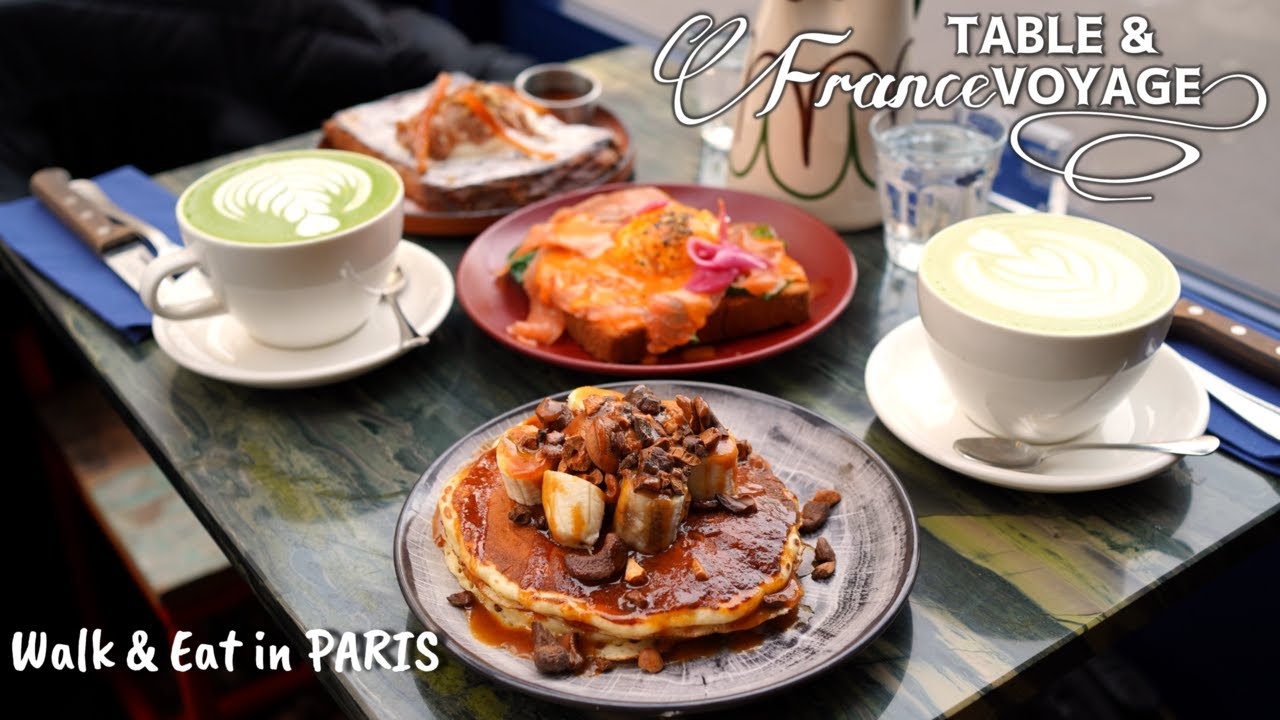 [Парижское кафе] Вкусный завтрак с длинной очередью / Kozy Kanopé / Relaxing Walk Paris Café