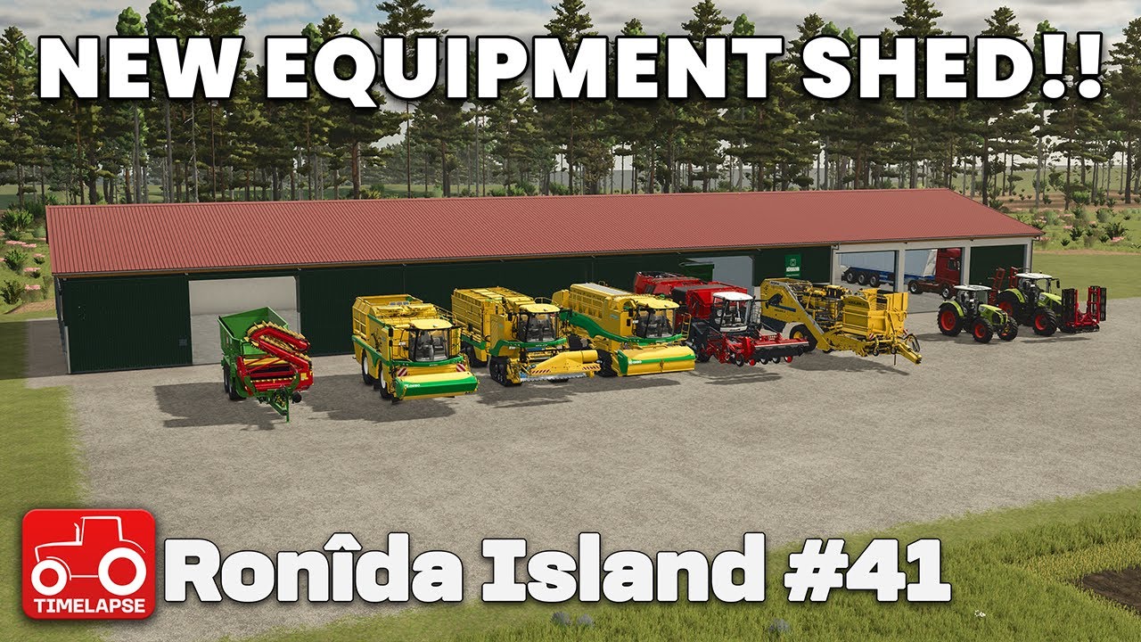 BUILDING A NEW SHED FOR THE VEGETABLE FARM!! Ronîda Island FS25 Timelapse Farming Simulator 25 Ep 41
