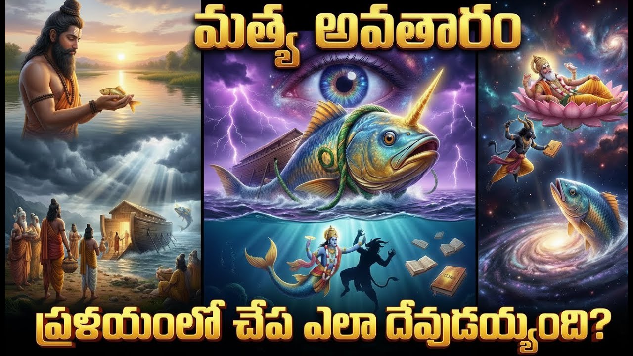 మత్స్య అవతారం ప్రళయంలో చేప దేవుడు ఎలా అయింది 🌊  The Story of Matsya Avatar 🙏