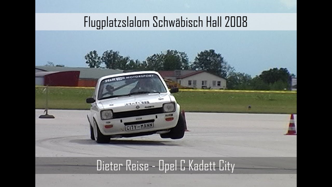 Slalom Schwäbisch Hall 2008 - Dieter Reise - C Kadett Onboard & Action