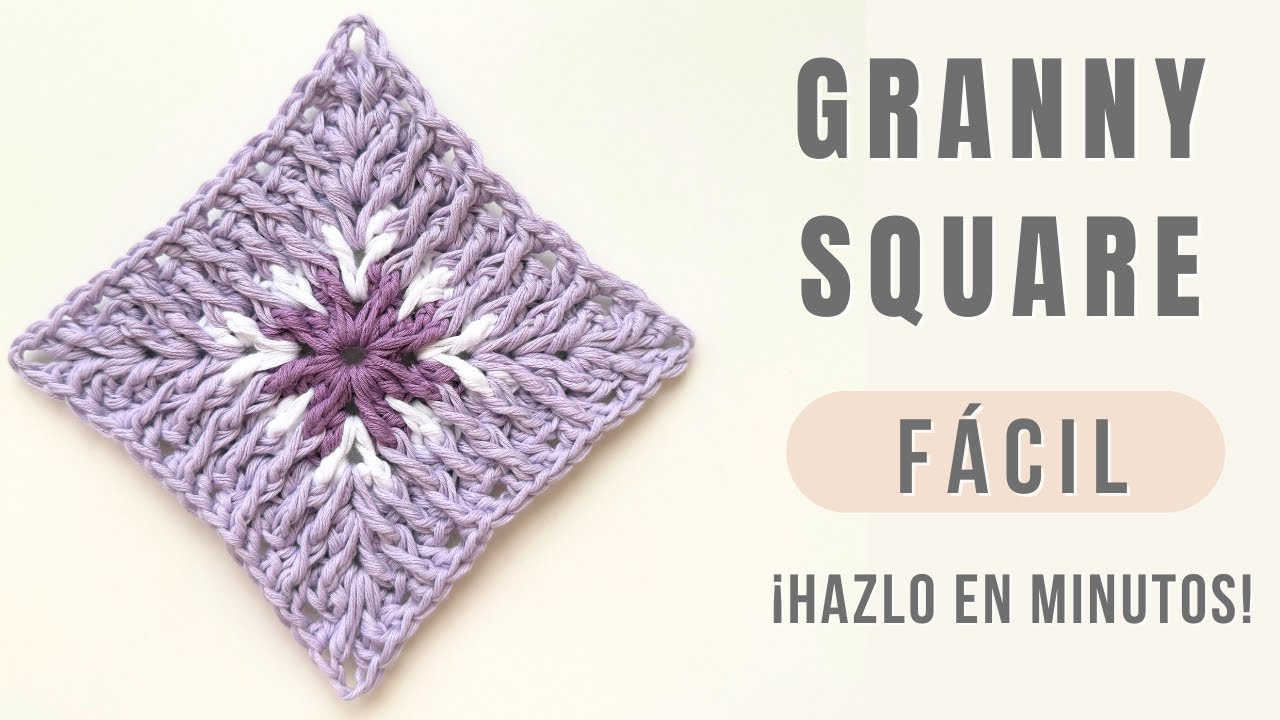Granny Square a crochet FÁCIL y rápido 🧶 Paso a paso para principiantes