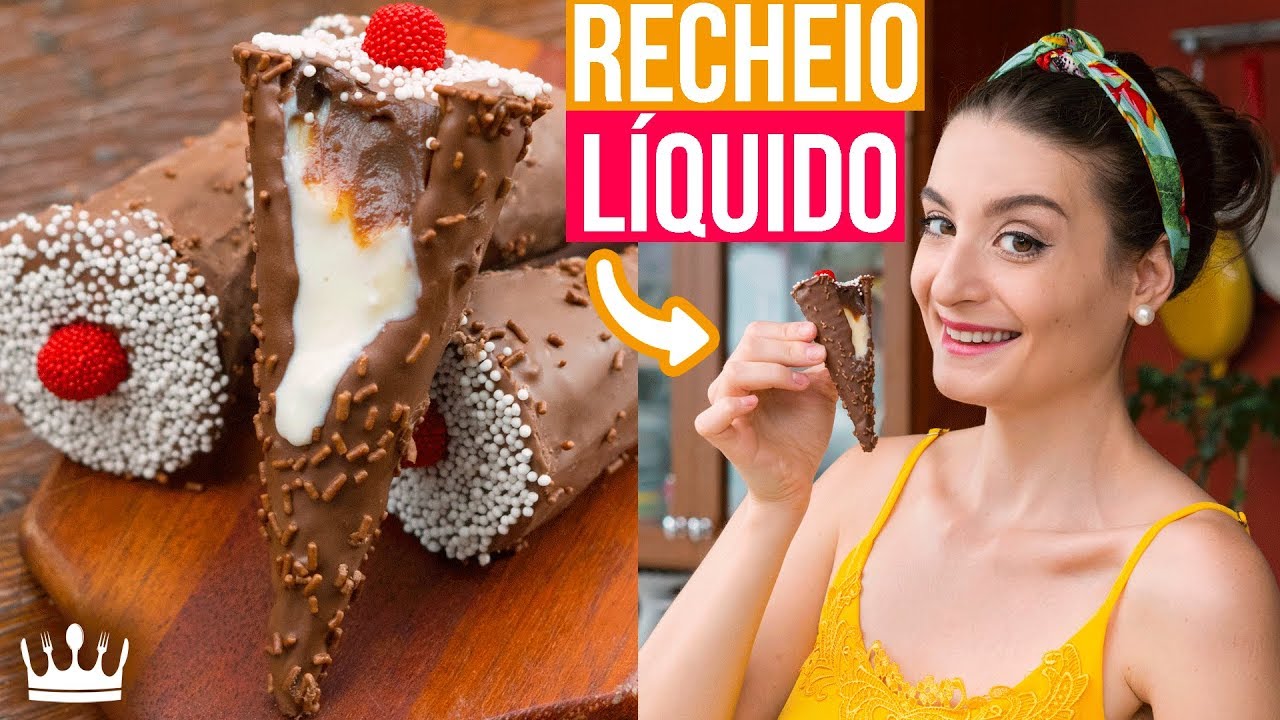 Como fazer Cone Trufado EXPLOSIVO (com recheio LÍQUIDO) Páscoa 2019: Cozinha do Bom Gosto Gabi Rossi