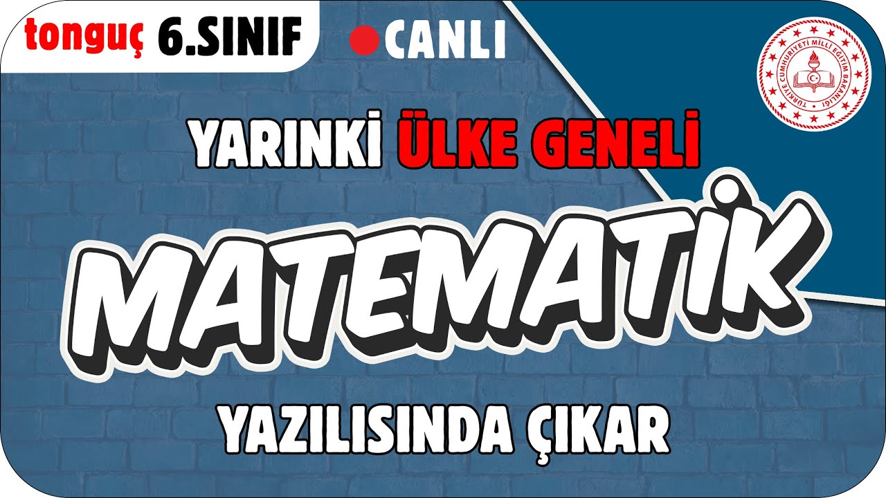 YARINKİ ÜLKE GENELİ MATEMATİK SINAVINA HAZIRLIK ✍🏻 6. SINIF #2025